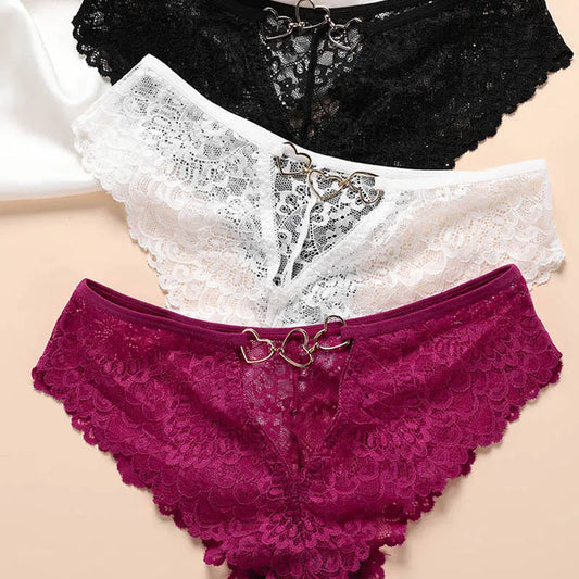 Floral Lace Thong – Lightweight Low-Rise Panties