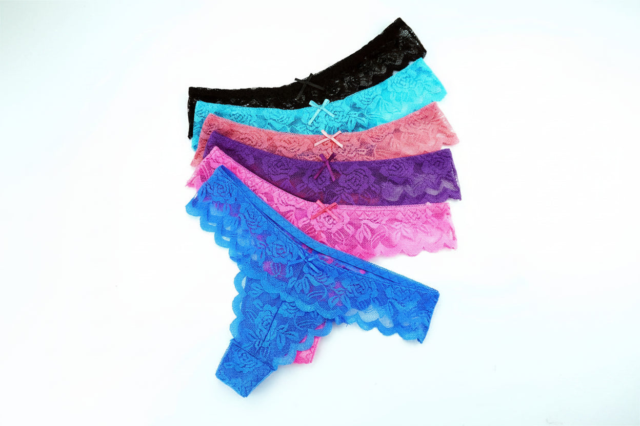 3-Pack Lace Thong Underwear – Soft & Comfortable