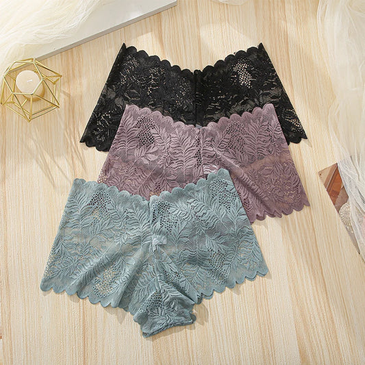 3-Pack Floral Lace Briefs for Women – Soft & Seamless