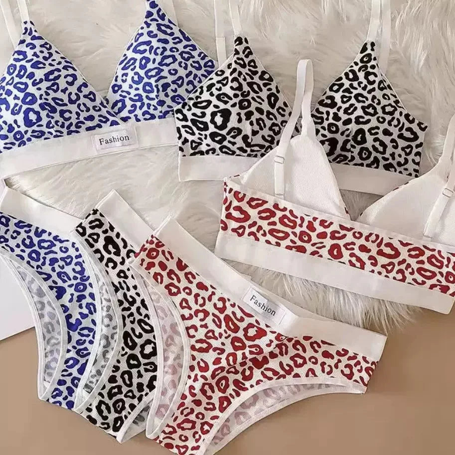 Leopard Print Bra & Panty Set – Adjustable Straps