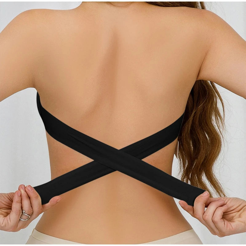 Seamless Strapless Push-Up Bra – Soft, Wireless & Anti-Slip
