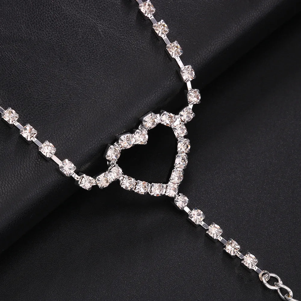 Heart Rhinestone Waist Chain – Crystal Body Jewelry