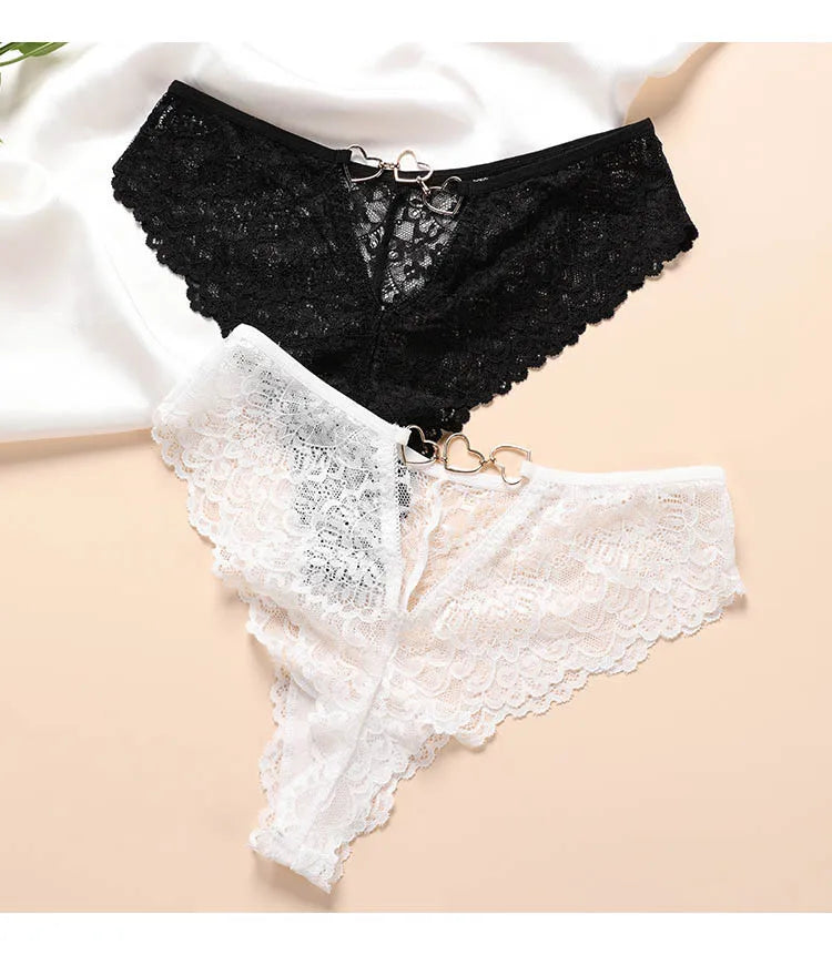 Floral Lace Thong – Lightweight Low-Rise Panties