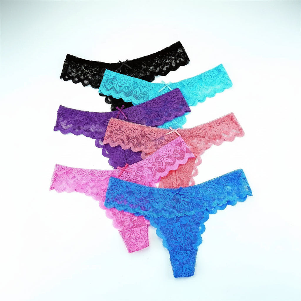 3-Pack Lace Thong Underwear – Soft & Comfortable