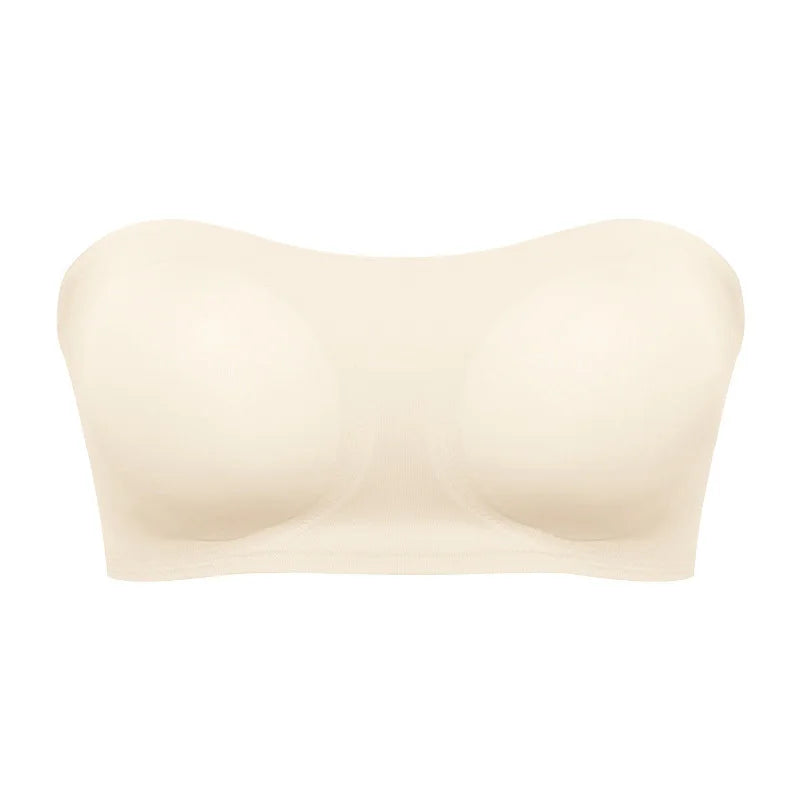 Seamless Strapless Push-Up Bra – Soft, Wireless & Anti-Slip