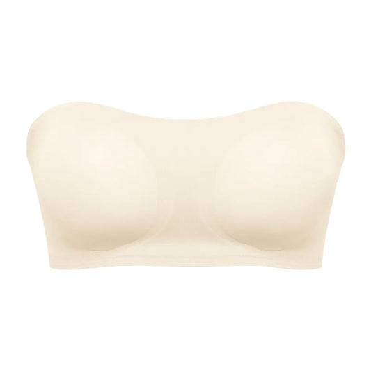 Seamless Strapless Push-Up Bra – Soft, Wireless & Anti-Slip