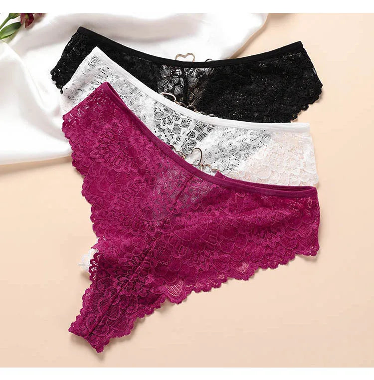 Floral Lace Thong – Lightweight Low-Rise Panties