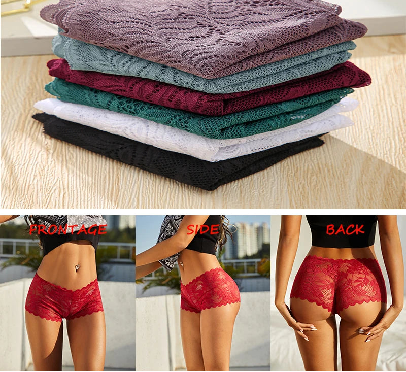 3-Pack Floral Lace Briefs for Women – Soft & Seamless