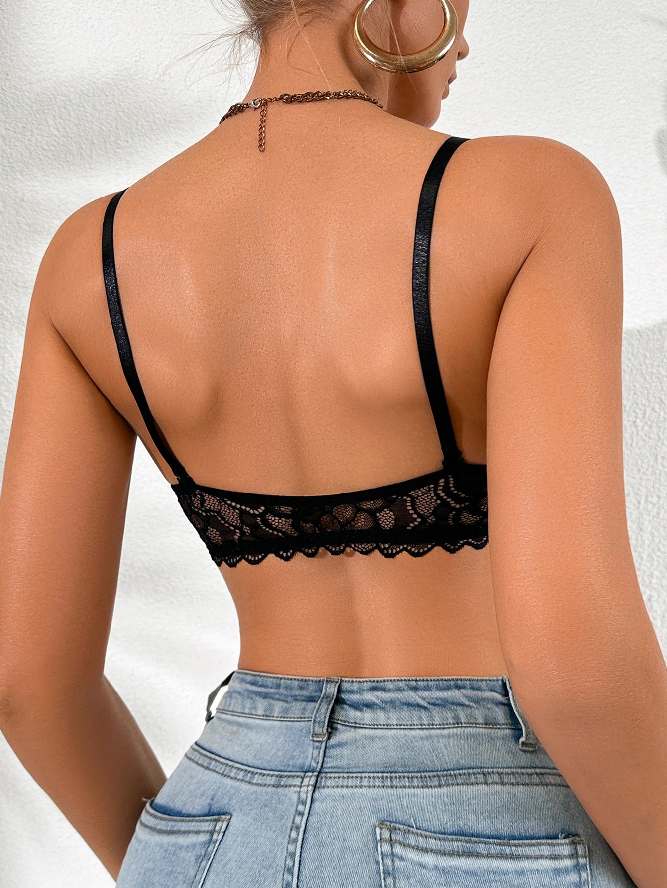 Butterfly Lace Front Closure Underwire Bra