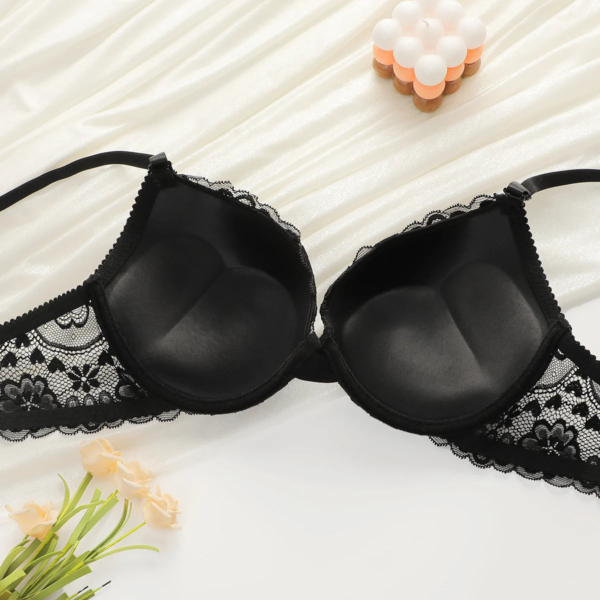 Sexy Floral Lace Push-Up Bra & Panty Set – Underwire