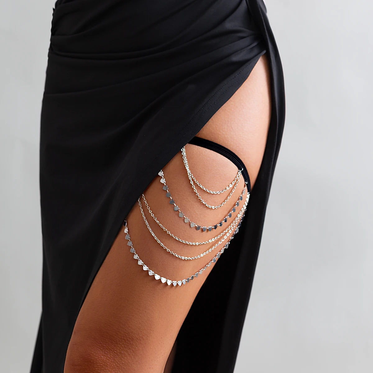 Boho Heart Tassel Leg Chain – Women's Body Accessory