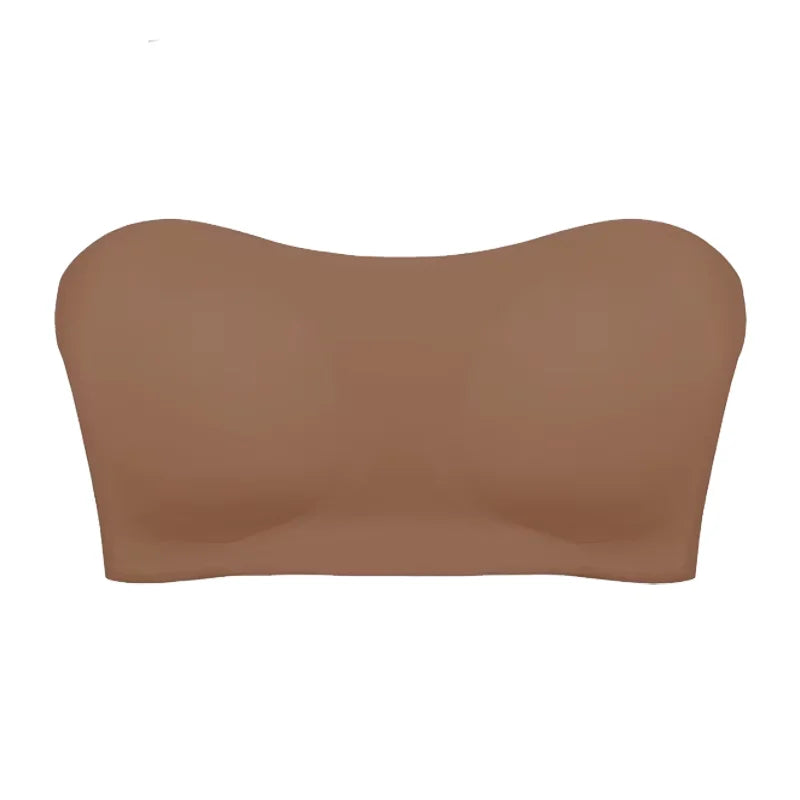Seamless Strapless Push-Up Bra – Soft, Wireless & Anti-Slip