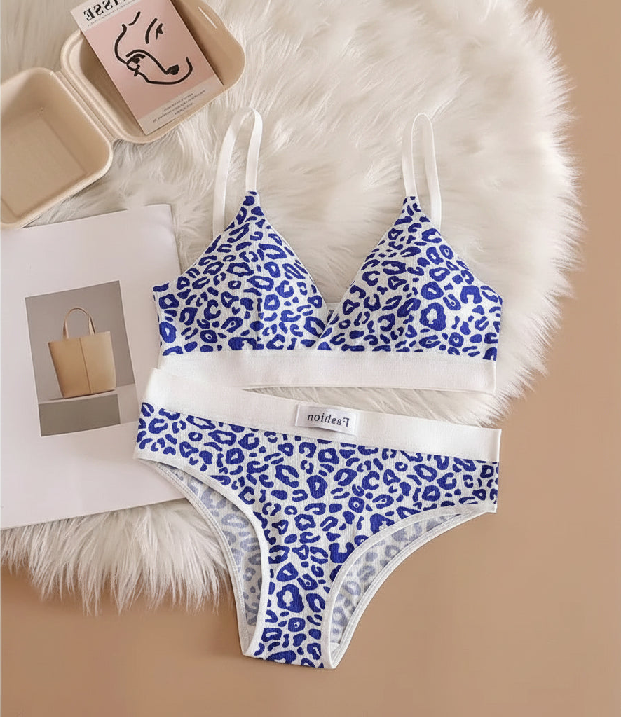 Leopard Print Bra & Panty Set – Adjustable Straps