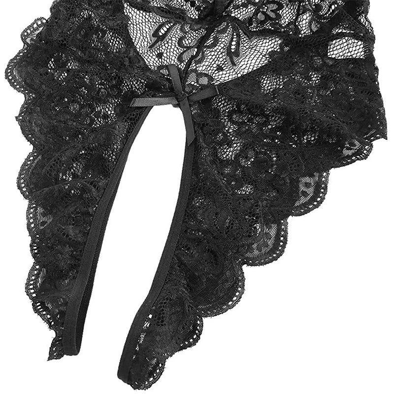 Deep V Lace Bra Set – Soft Sheer Lingerie