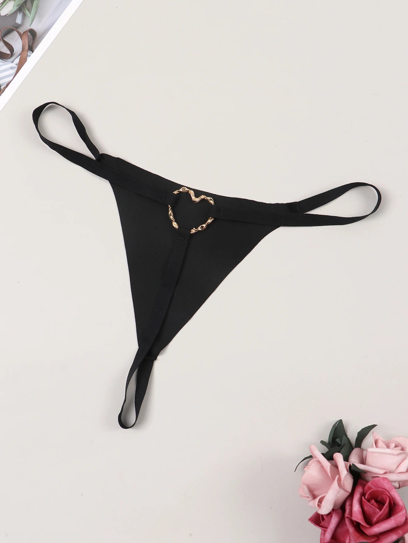 Cheeky Letter Print G-String – Women's Low-Rise Thong