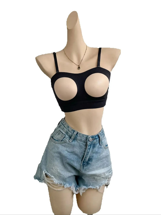 Wire-Free Hollow Cup Bra – Soft & Comfortable