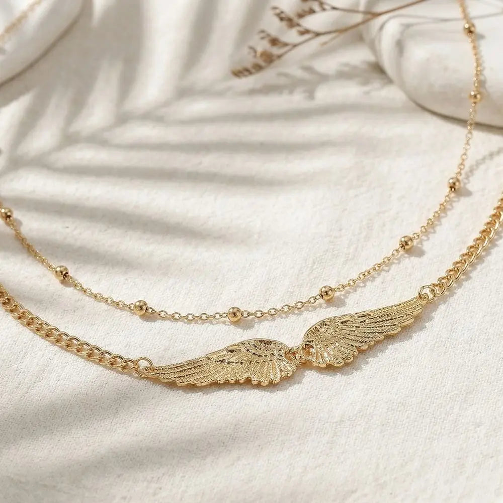 Double Layer Angel Wing Waist Chain – Gold Body Jewelry