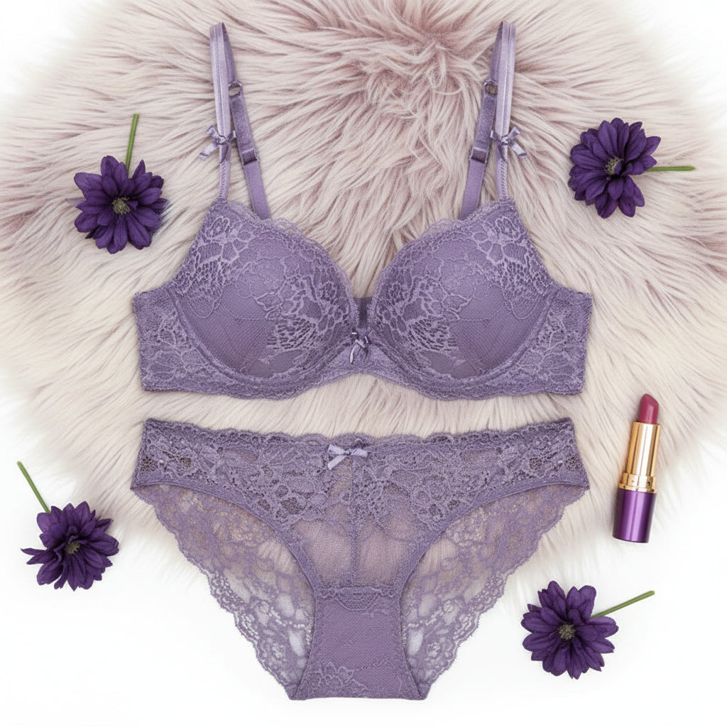 Romantic Lace Lingerie Set – Push-Up Suppor