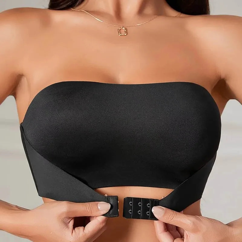 Invisible Strapless Bra – Silicone Grip & Front Closure