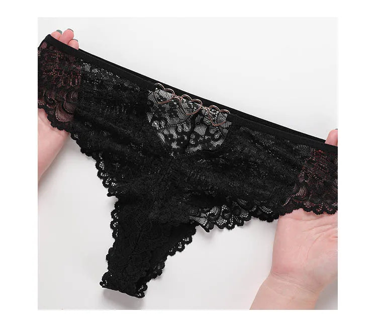 Floral Lace Thong – Lightweight Low-Rise Panties