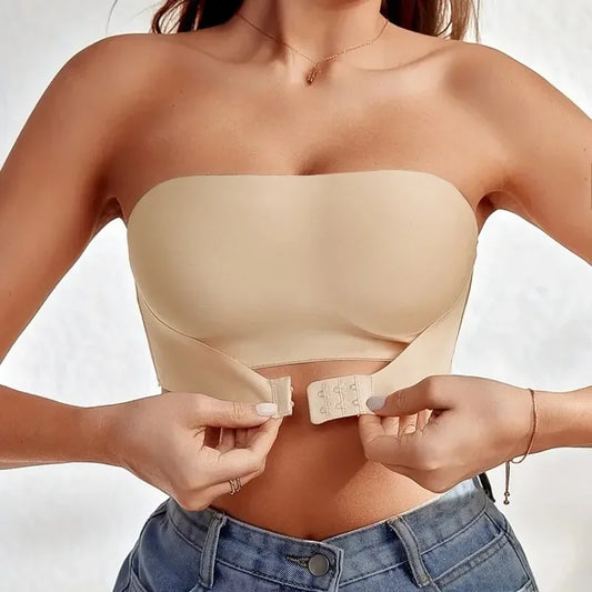 Invisible Strapless Bra – Silicone Grip & Front Closure