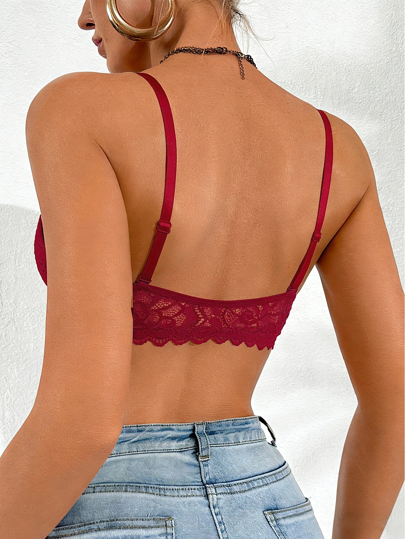 Butterfly Lace Front Closure Underwire Bra