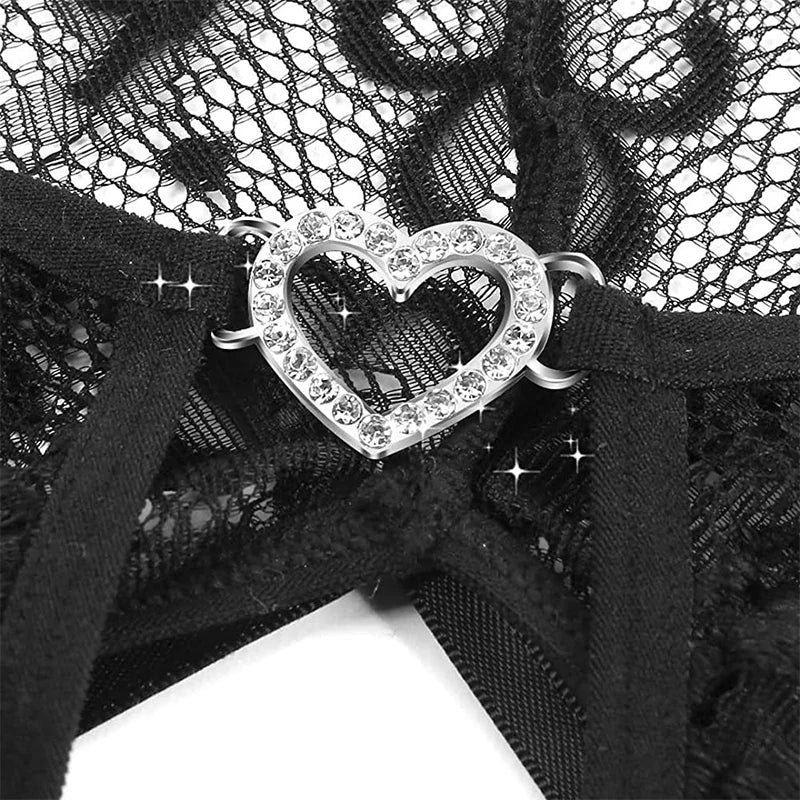 Deep V Lace Bra Set – Soft Sheer Lingerie