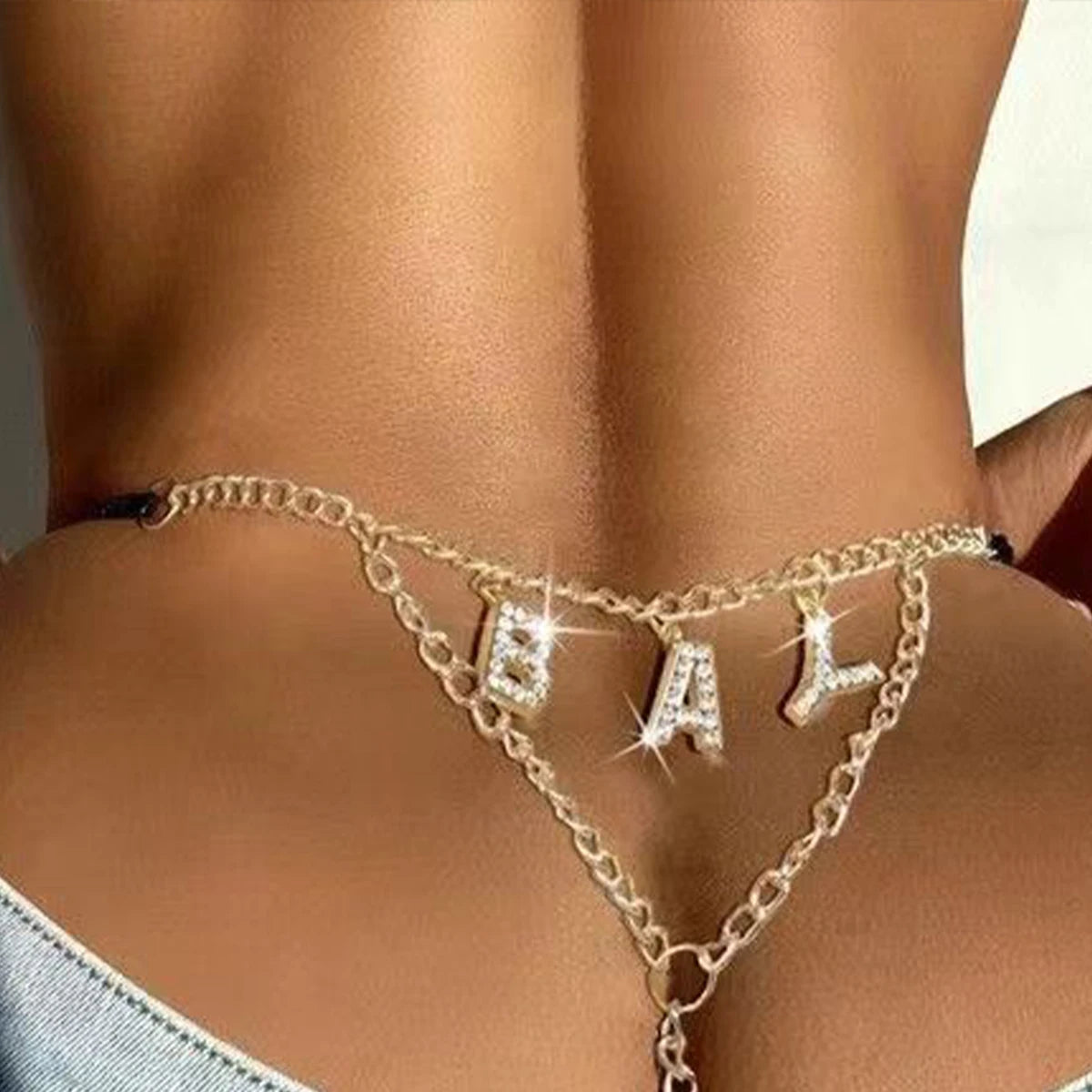 Rhinestone Chain G-String for Women – Elegant & Stylish