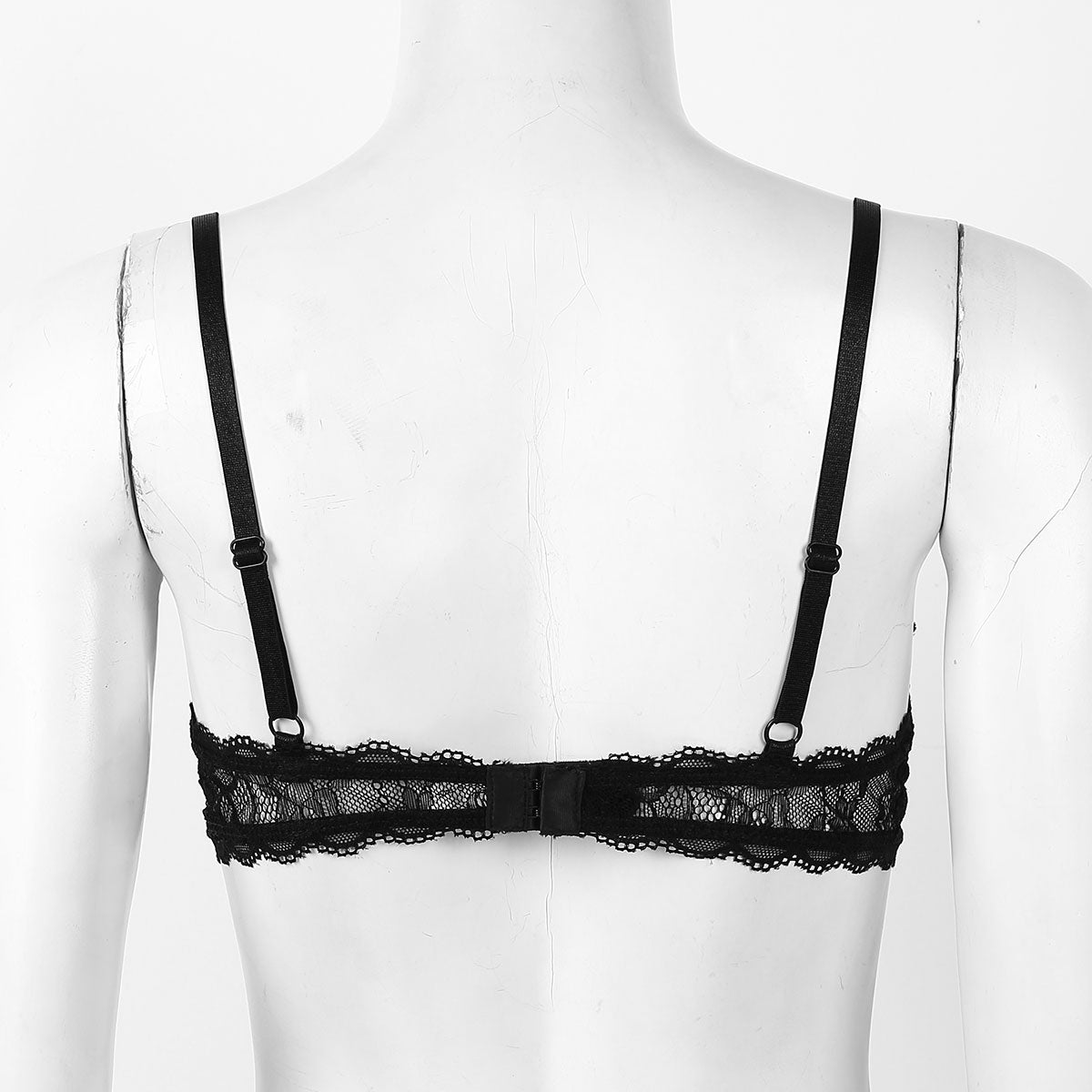 Sheer Lace Underwire Bra – Elegant Half Cup Lingerie