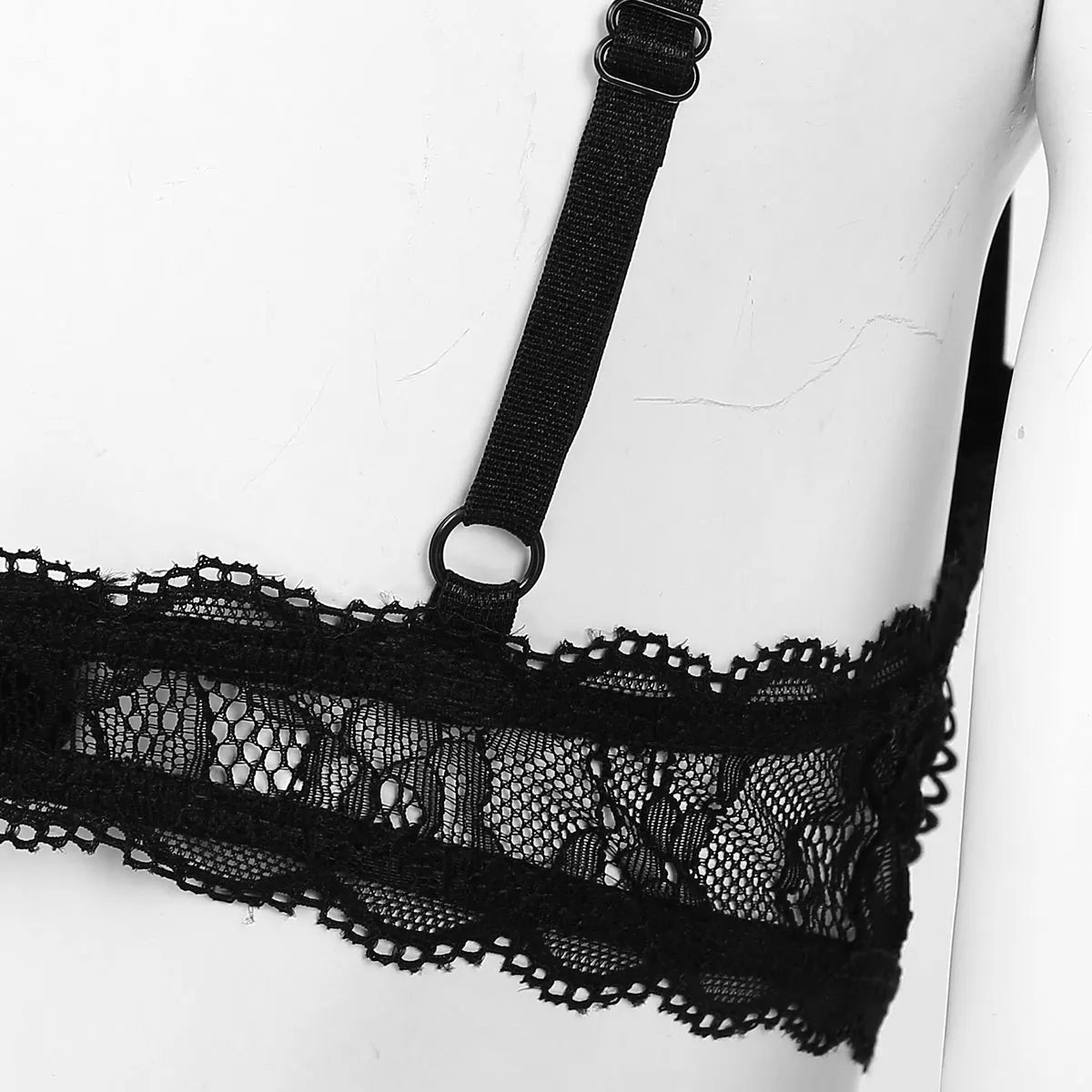Sheer Lace Underwire Bra – Elegant Half Cup Lingerie