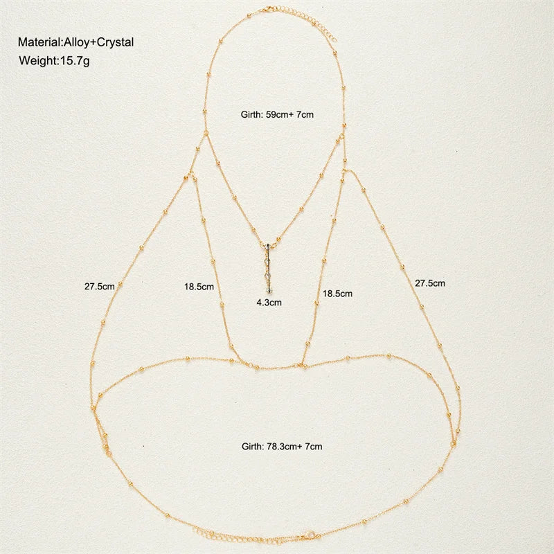 Crystal Belly Chain – Beach & Bikini Body Jewelry