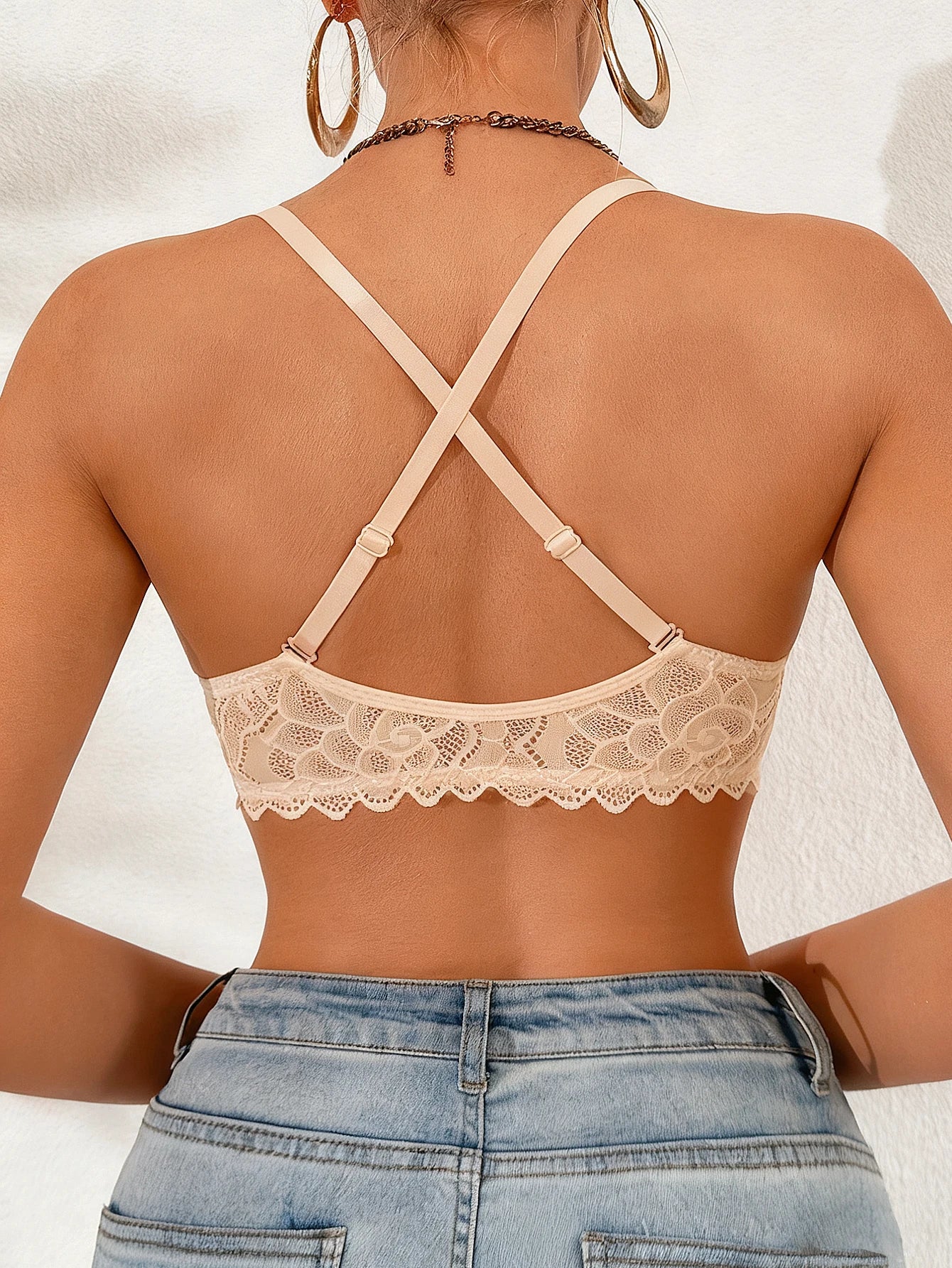 Butterfly Lace Front Closure Underwire Bra